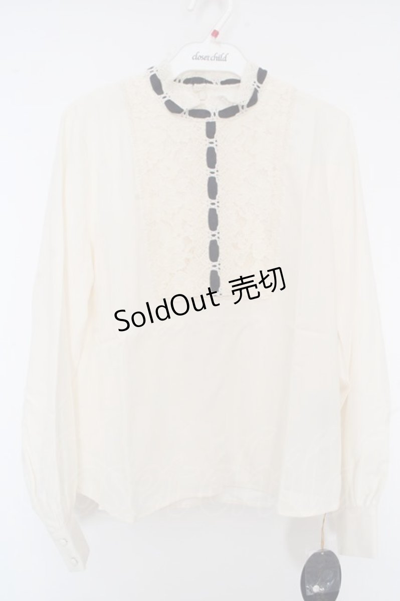 画像1: an another angelus / はしごレースヨークプルオーバーブラウス F オフホワイト O-26-04-14-1046-CA-BL-OW-OS (1)