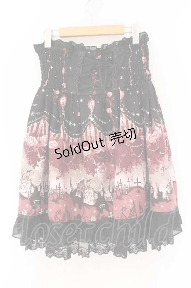 画像4: axes femme POETIQUE / スウィートハロウィンスカート M クロ×ワイン O-26-04-14-053-AX-SK-IG-OS (4)