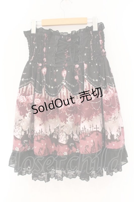 画像4: axes femme POETIQUE / スウィートハロウィンスカート M クロ×ワイン O-26-04-14-053-AX-SK-IG-OS (4)