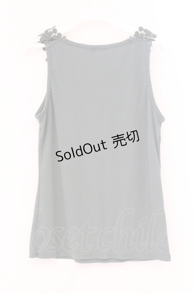 画像3: axes femme / フラワーレーステレコタンク M グリーン O-26-04-14-054-AX-TO-IG-OS (3)