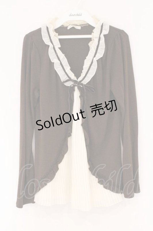 画像1: axes femme / クラシックAラインプルオーバー M ブラウン×アイボリー O-26-04-14-056-AX-BL-IG-OS (1)