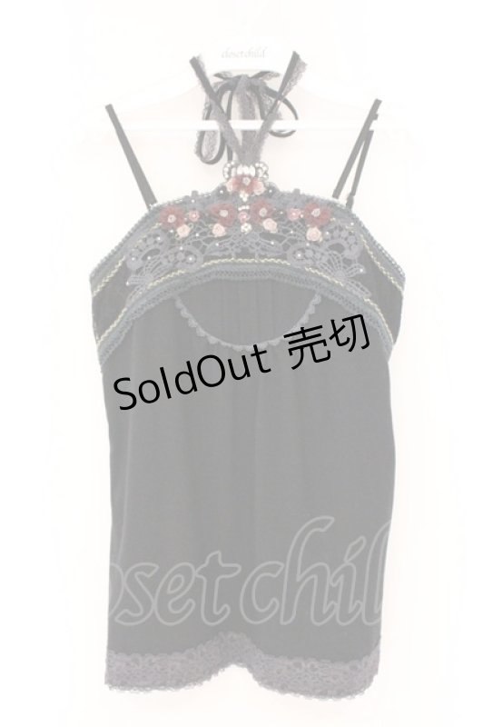 画像1: axes femme / ガーデンホルターキャミソール  クロ O-26-04-14-057-AX-TO-IG-OS (1)