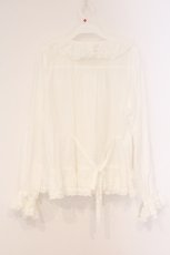 画像4: PINK HOUSE / ローンフリル使いオーバーブラウス  シロ O-26-04-14-065-LO-BL-OW-OS (4)