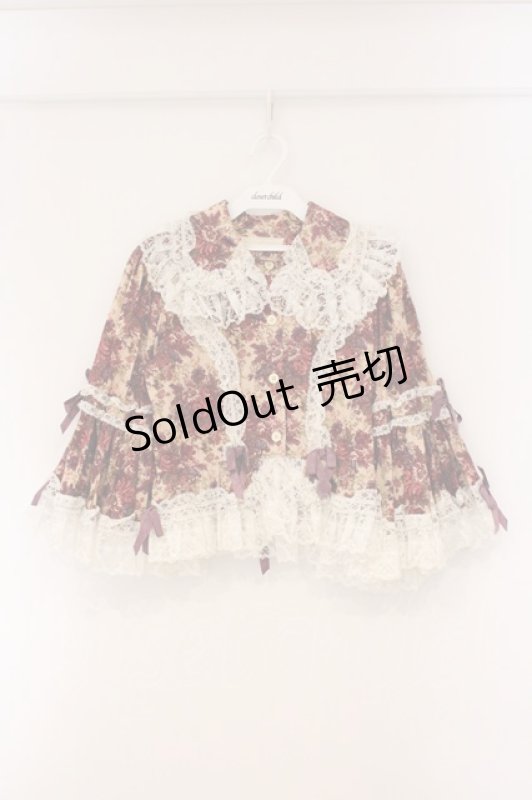 画像1: metamorphose / ゴブランプリントオーバーブラウス  アカ系 O-26-04-14-066-ME-BL-OW-OS (1)