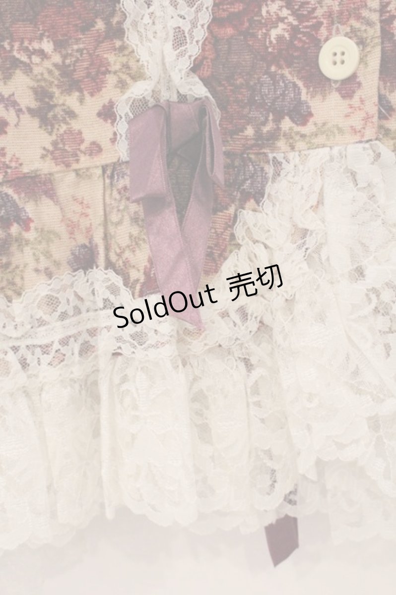 画像3: metamorphose / ゴブランプリントオーバーブラウス  アカ系 O-26-04-14-066-ME-BL-OW-OS (3)