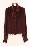 画像1: Innocent World / クレープウェーブブラウス L ワイン O-26-04-14-067-IW-BL-OW-OS (1)