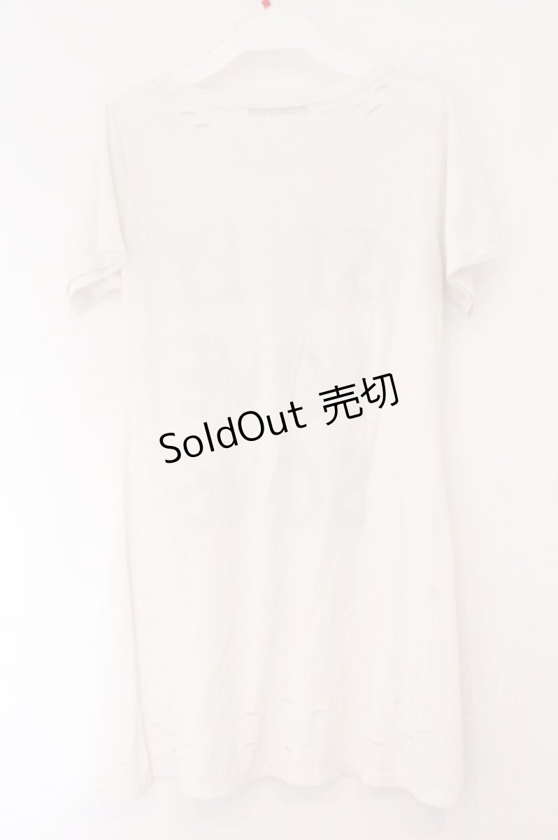 画像3: HELL CAT PUNKS / スラッシュダメージロングTシャツ S ホワイト O-26-04-14-009-PU-TO-OW-OS (3)