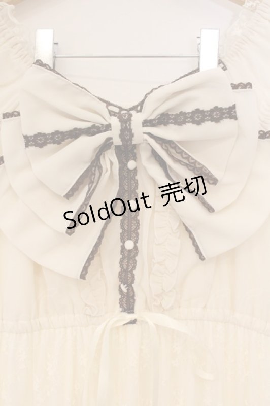 画像2: axes femme / リボンセットレースワンピース F アイボリー O-26-04-14-075-AX-OP-IG-OS (2)