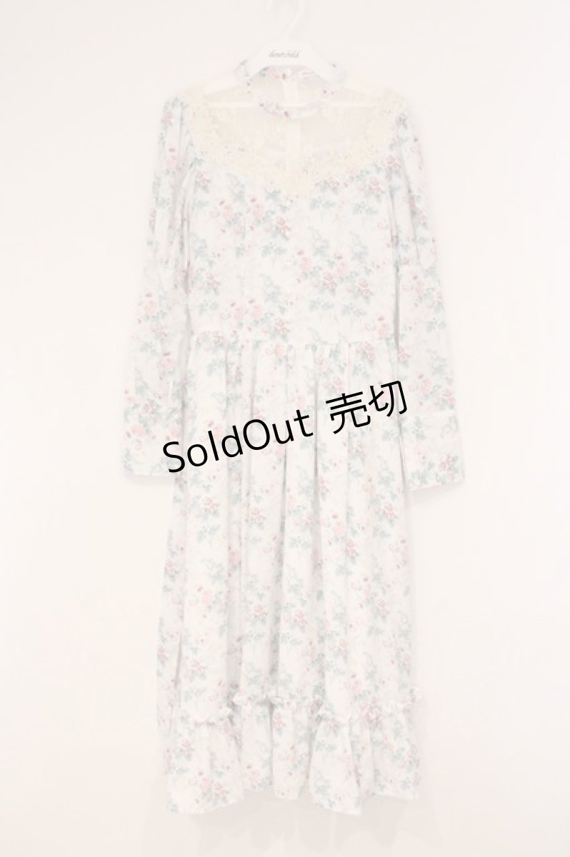 画像1: Kurumi Collaboration / KRハナジゴスリーブワンピース M オフシロ O-26-04-14-080-GO-OP-IG-OS (1)