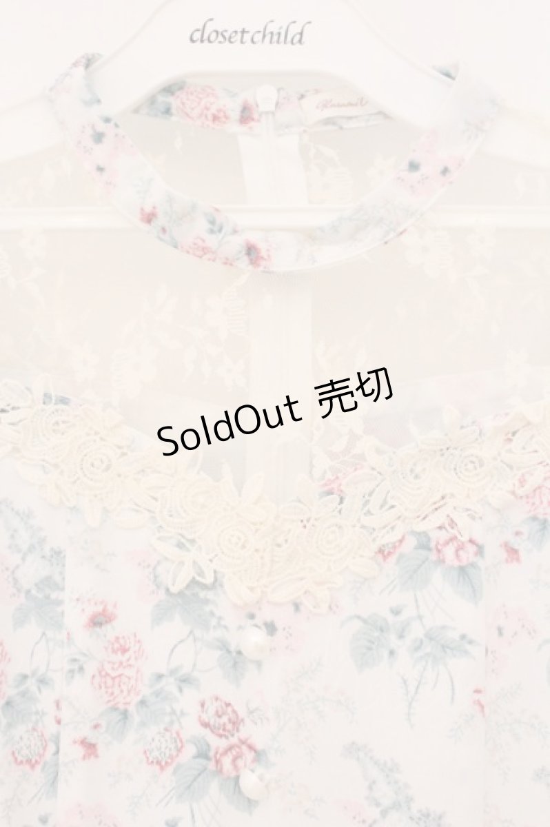画像2: Kurumi Collaboration / KRハナジゴスリーブワンピース M オフシロ O-26-04-14-080-GO-OP-IG-OS (2)