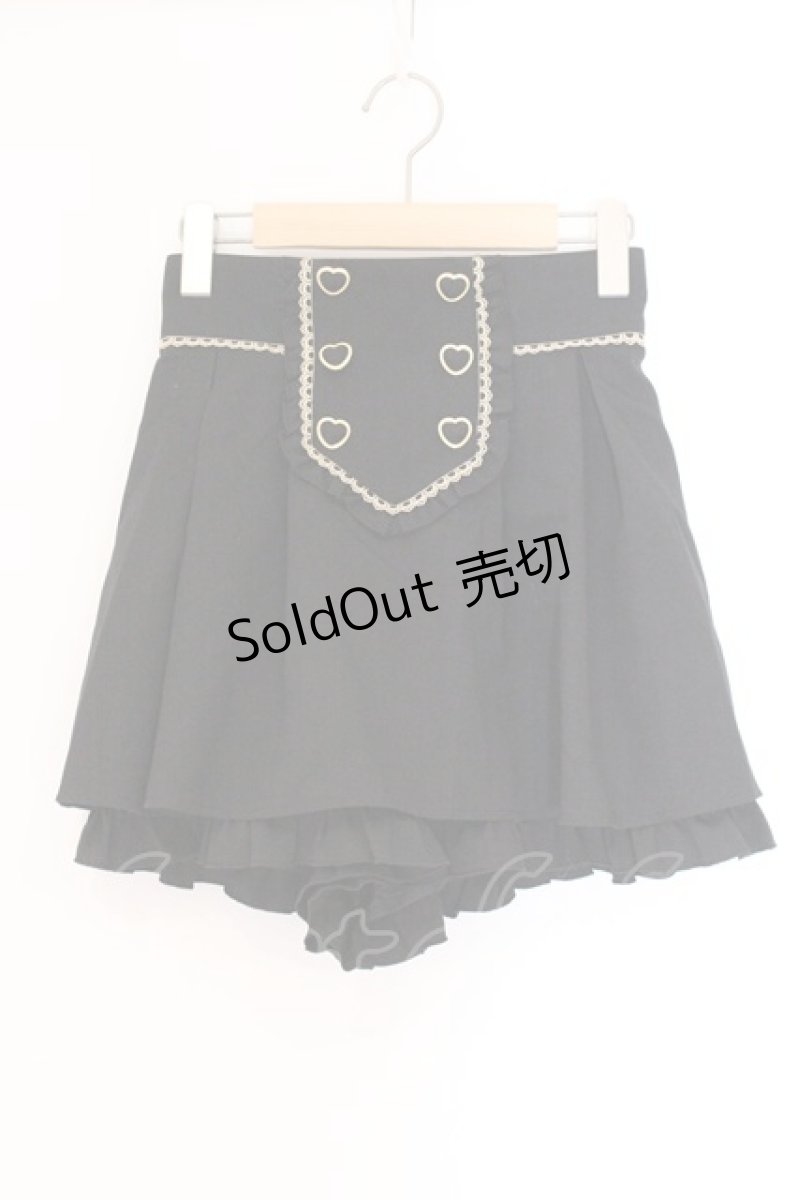 画像1: Secret Honey / ハートボタン配色スカパン 2 クロ O-26-04-14-088-CA-SK-OW-OS (1)