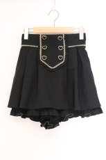 画像1: Secret Honey / ハートボタン配色スカパン 2 クロ O-26-04-14-088-CA-SK-OW-OS (1)