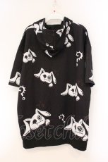 画像3: NieR Clothing / プリント半袖ZIPパーカー F ブラック O-26-04-14-089-PU-TO-OW-OS (3)