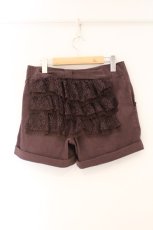 画像2: axes femme / バックフリルショートパンツ M ワイン O-26-04-14-013-AX-PA-OW-ZT272 (2)