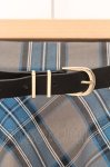 画像2: an another angelus / ベルト付きチェックフレアースカート 2 ブルーグレー×クロ O-26-04-14-015-CA-SK-OW-OS (2)