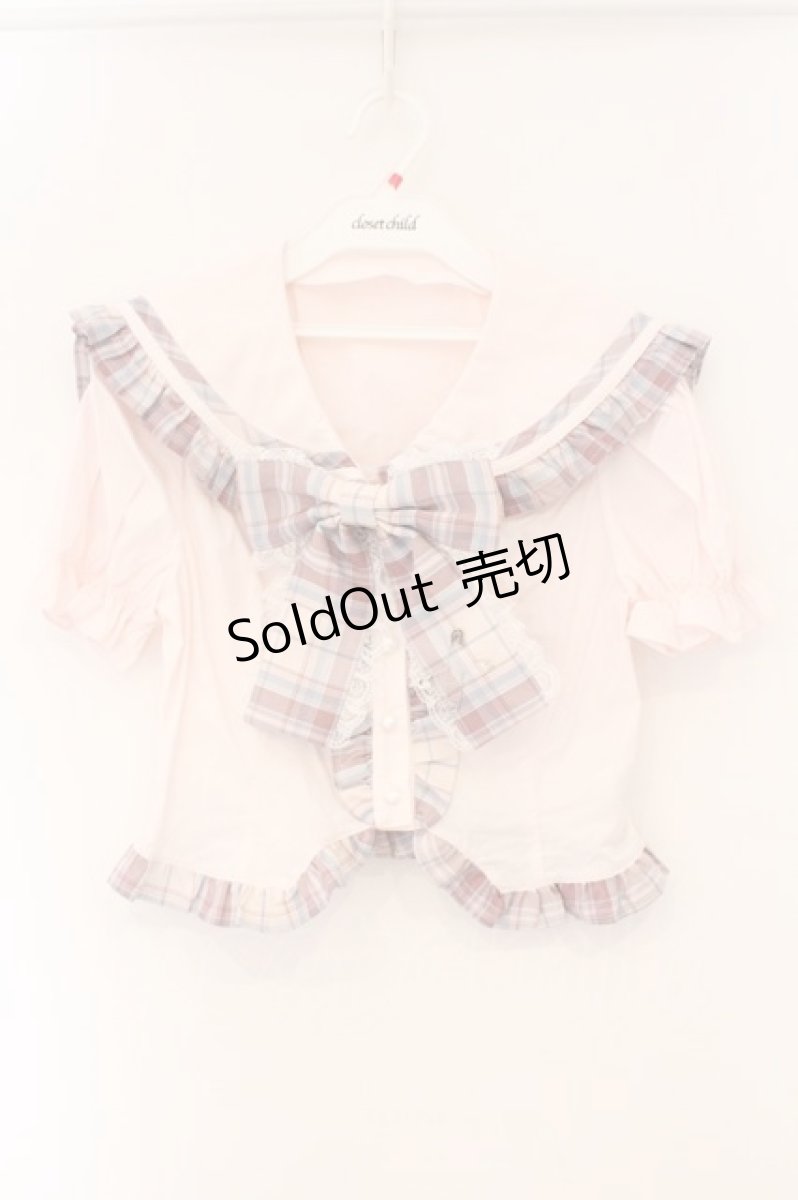 画像1: Ank Rouge / 安全ピンセーラーブラウス M ピンク O-26-04-14-018-CA-BL-OW-OS (1)