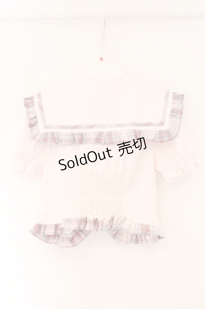 画像3: Ank Rouge / 安全ピンセーラーブラウス M ピンク O-26-04-14-018-CA-BL-OW-OS (3)