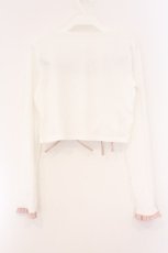 画像3: LAFARY / ドロストリボントップス F シロ×ピンク O-26-04-14-020-LO-TO-OW-OS (3)