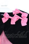 画像2: Heart E / リボン配色別珍ボレロ  クロ×ピンク O-26-04-14-022-LO-JA-OW-OS (2)