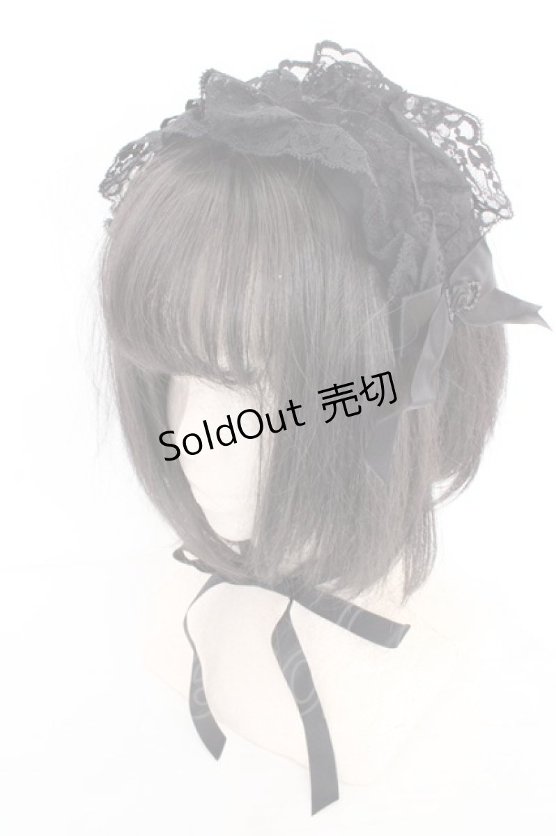 画像1: metamorphose / お嬢様ヘッドドレス  クロ O-26-04-15-002-ME-AC-OW-OS (1)