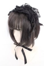 画像1: metamorphose / お嬢様ヘッドドレス  クロ O-26-04-15-002-ME-AC-OW-OS (1)