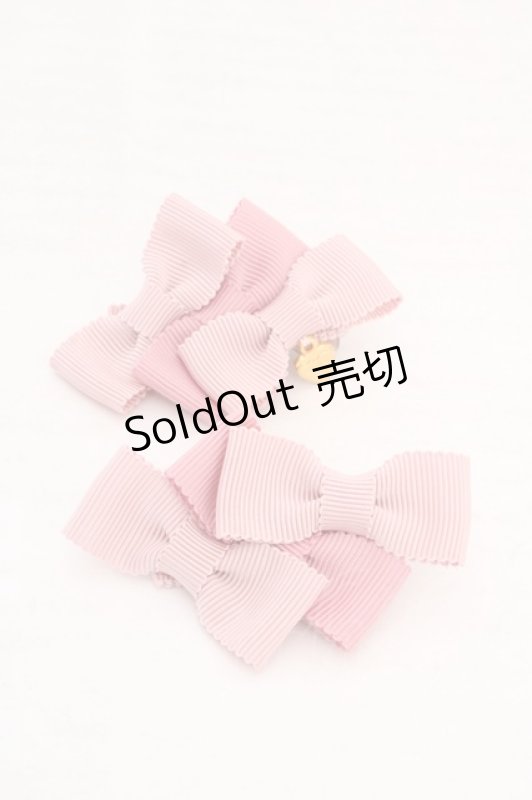 画像1: Emily Temple cute / tripleリボンクリップ  ピンク O-26-04-15-025-ET-AC-OW-OS (1)