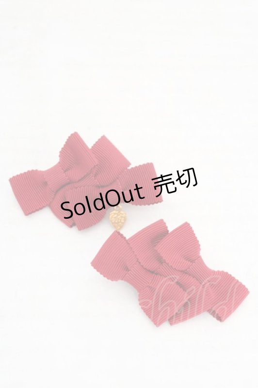 画像1: Emily Temple cute / tripleリボンクリップ  アカ O-26-04-15-026-ET-AC-OW-OS (1)