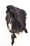 画像1: Henrietta / Victorian Doll ボンネット  クロ O-26-04-15-004-LO-AC-IG-OS (1)