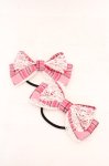 画像1: Angelic Pretty / タータンチェック両山レースヘアポニー  ピンク O-26-04-15-042-AP-AC-OW-OS (1)