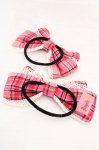 画像3: Angelic Pretty / タータンチェック両山レースヘアポニー  ピンク O-26-04-15-042-AP-AC-OW-OS (3)