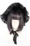 画像2: Henrietta / Victorian Doll ボンネット  クロ O-26-04-15-004-LO-AC-IG-OS (2)