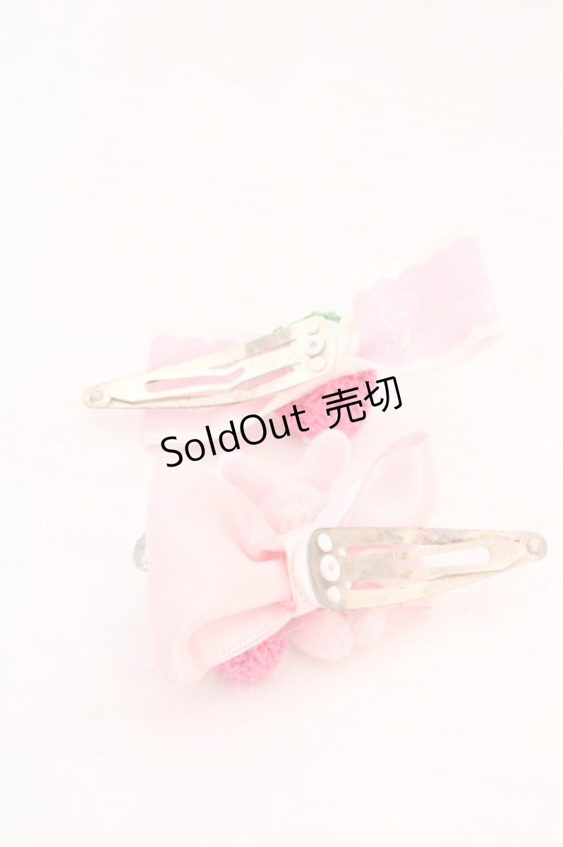 画像2: metamorphose / Strawberry＆Rabbit パッチンピン  ピンク O-26-04-15-046-ME-AC-OW-OS (2)