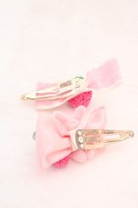 画像2: metamorphose / Strawberry＆Rabbit パッチンピン  ピンク O-26-04-15-046-ME-AC-OW-OS (2)