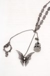画像1: BPN / 鳥籠＆バタフライモチーフネックレス  ガンメタ O-26-04-15-047-GO-AC-OW-OS (1)