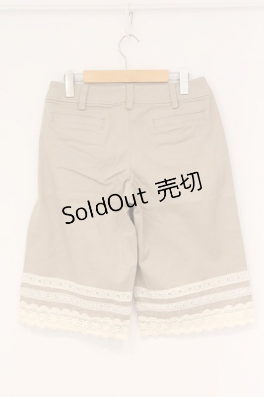 画像3: PINK HOUSE / 裾レースハーフパンツ L ベージュ O-26-04-16-037-LO-PA-IG-OS (3)