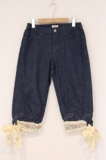 画像1: PINK HOUSE / ローズレースリボンデニムパンツ L インディゴ O-26-04-16-038-LO-PA-IG-ZT624 (1)