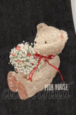 画像2: PINK HOUSE / ブーケテディ刺繍デニムパンツ L クロ O-26-04-16-039-LO-PA-IG-ZT624 (2)