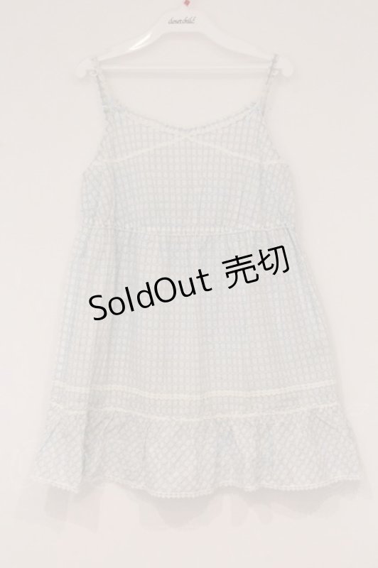 画像1: PINK HOUSE / ドビードットチェックキャミソール  サックス O-26-04-16-044-LO-TO-IG-OS (1)