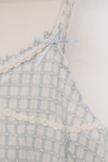 画像2: PINK HOUSE / ドビードットチェックキャミソール  サックス O-26-04-16-044-LO-TO-IG-OS (2)