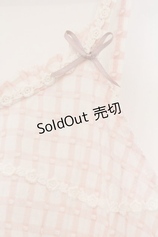 画像2: PINK HOUSE / ドビードットチェックキャミソール  ピンク O-26-04-16-045-LO-TO-IG-OS (2)