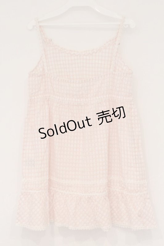 画像4: PINK HOUSE / ドビードットチェックキャミソール  ピンク O-26-04-16-045-LO-TO-IG-OS (4)