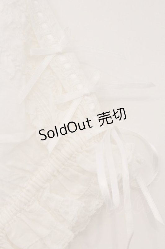 画像3: PINK HOUSE / はしごレーススリーブフリルタックブラウス  シロ O-26-04-16-049-LO-BL-IG-OS (3)