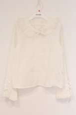 画像1: PINK HOUSE / ローズ透かしレースタックブラウス  シロ O-26-04-16-051-LO-BL-IG-OS (1)