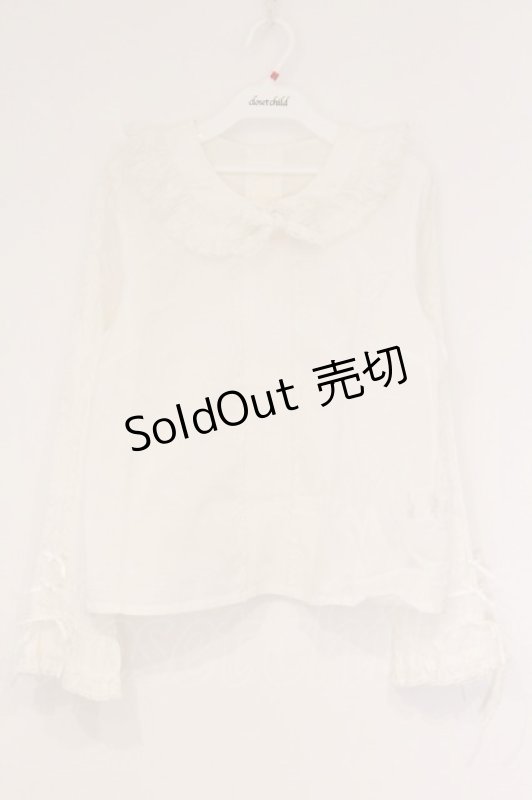 画像1: PINK HOUSE / ローズ透かしレースタックブラウス  シロ O-26-04-16-051-LO-BL-IG-OS (1)