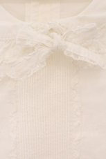 画像2: PINK HOUSE / ローズ透かしレースタックブラウス  シロ O-26-04-16-051-LO-BL-IG-OS (2)