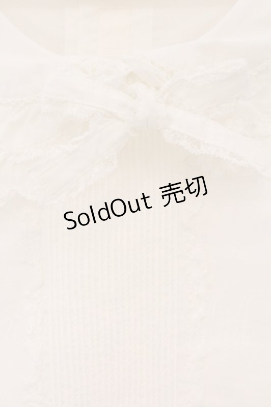 画像2: PINK HOUSE / ローズ透かしレースタックブラウス  シロ O-26-04-16-051-LO-BL-IG-OS (2)