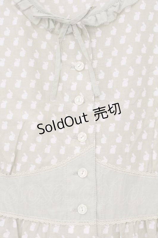 画像2: PINK HOUSE / うさぎ総柄ノースリーブチュニック  グリーン O-26-04-16-054-LO-BL-IG-OS (2)