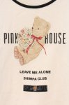画像2: PINK HOUSE / ブーケテディプリントラグランカットソー  シロ×ブラック O-26-04-16-061-LO-TO-IG-OS (2)