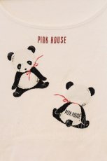 画像2: PINK HOUSE / パンダプリントTシャツ  シロ O-26-04-16-062-LO-TS-IG-OS (2)