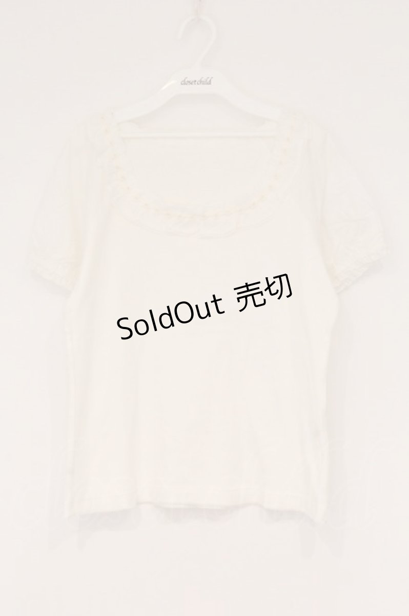 画像1: PINK HOUSE / ローンパフスリーブTシャツ L シロ O-26-04-16-066-LO-TS-IG-OS (1)